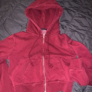 Brandy Melville Burgundy Crystal Hoodie
